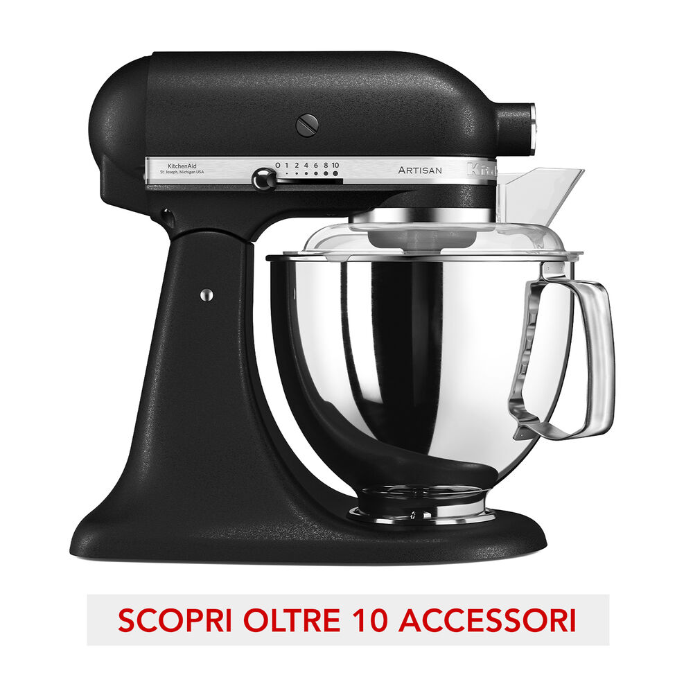  IMPASTATRICE PLANETARIA KITCHENAID 5KSM175PSEBK, capacità della ciotola 4,8 l, 300 W, Ghisa Nero, image number 2