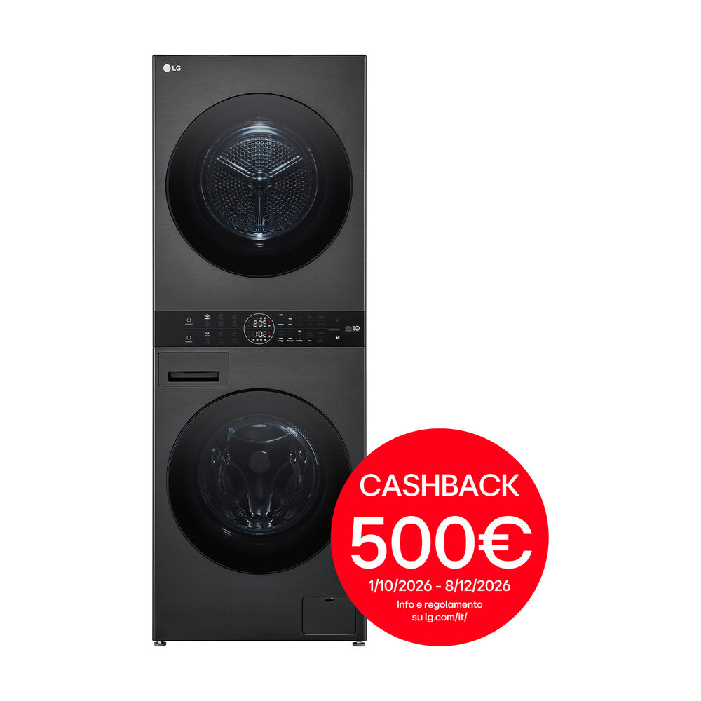 WashTower WT1210BBF LAVASCIUGA, Caricamento frontale, capacit&agrave; lavaggio 12 kg, capacit&agrave; asciugatura 10 kg, 10 programmi, Profondit&agrave; 66 cm, Giri 1400 rpm, Platinum Black, Classe A - PRMG GRADING ROCN - 14.99%, image number 1