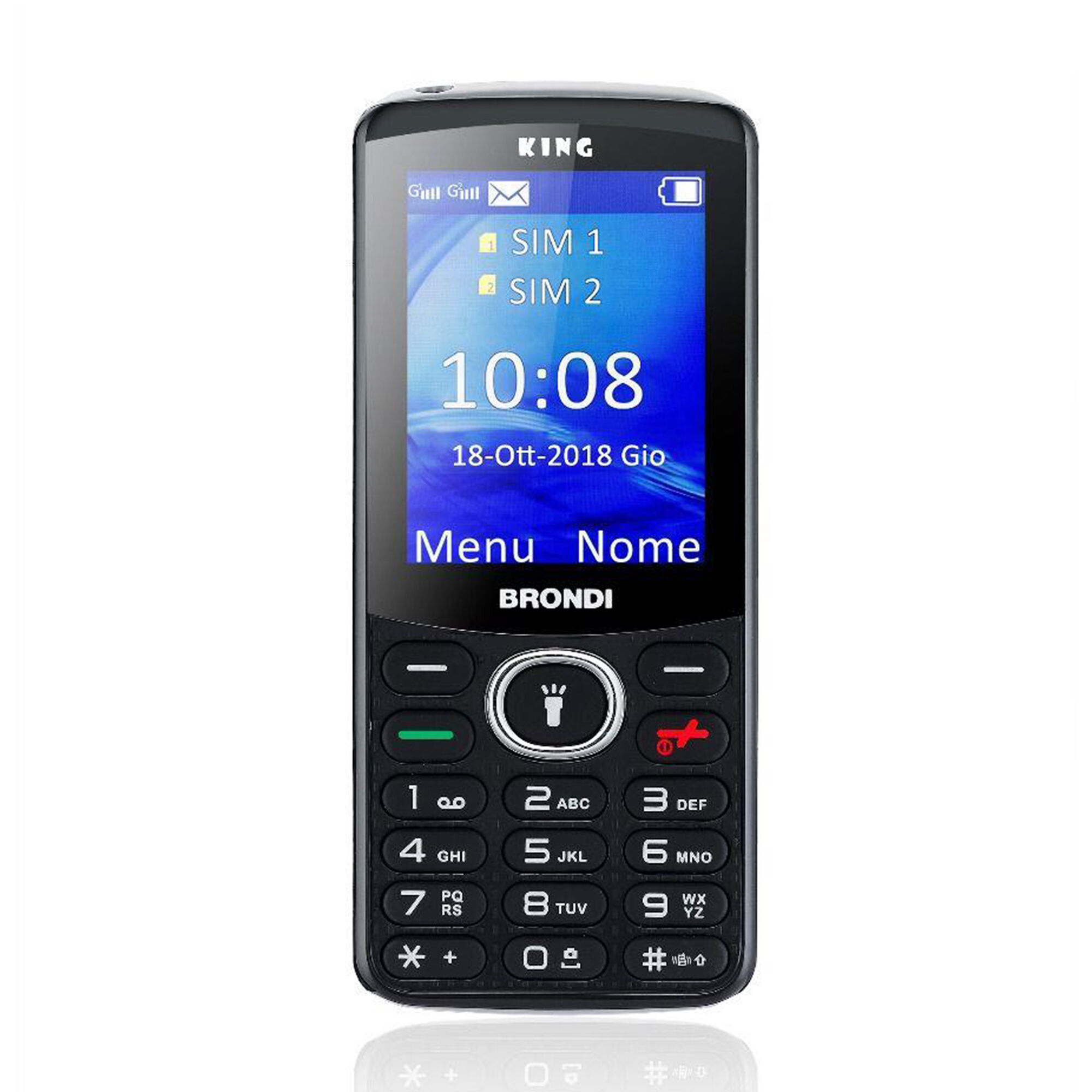 Brondi IRON X - Telefono Cellulare Rugged Con Display 2.4", Fotocamera 1.3 MP Con Flash, Bluetooth 4.0 E Dual SIM