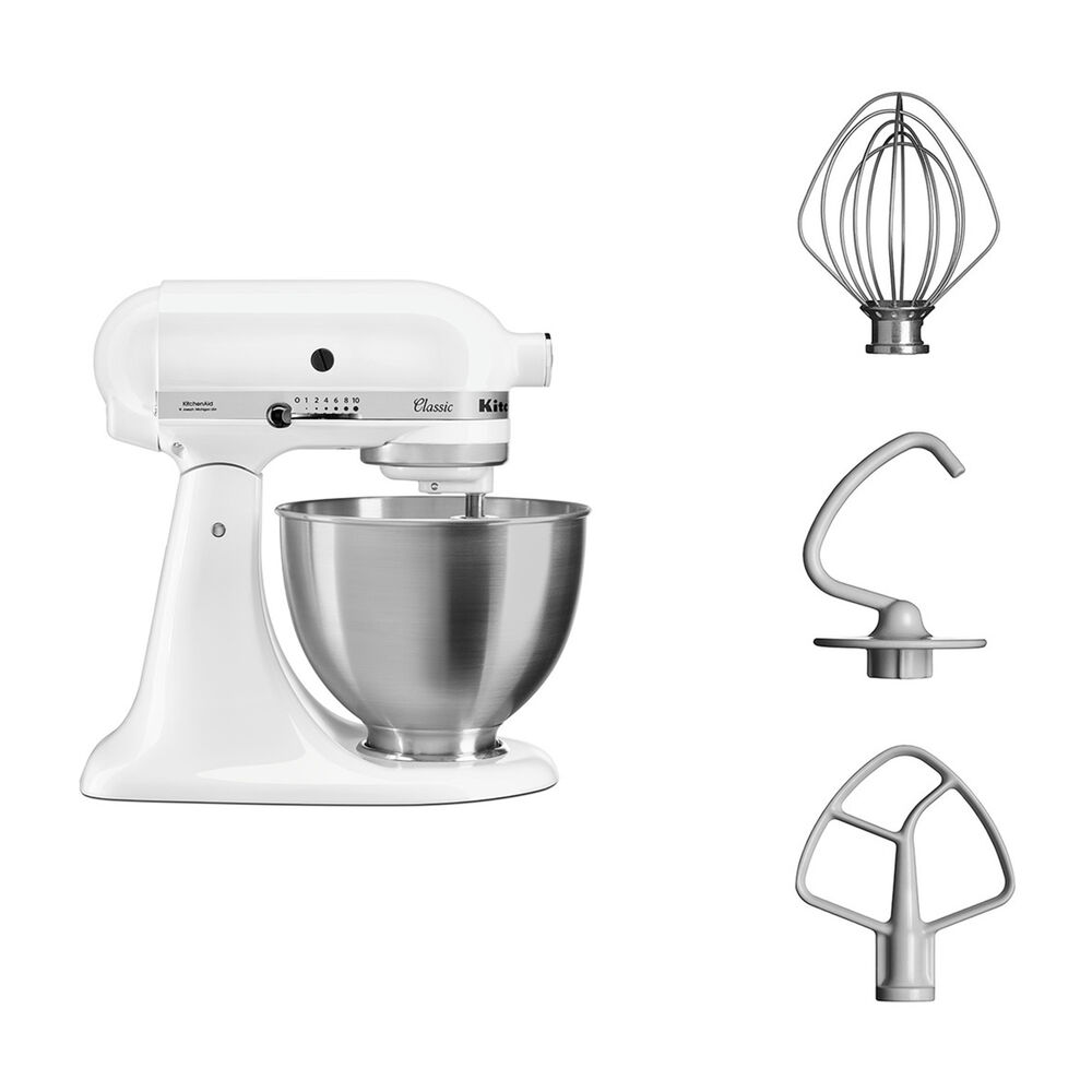  IMPASTATRICE PLANETARIA KITCHENAID 5K45SSEWH, capacit&agrave; della ciotola 4,28 l, 275 W, CLASSIC BIANCO, image number 5