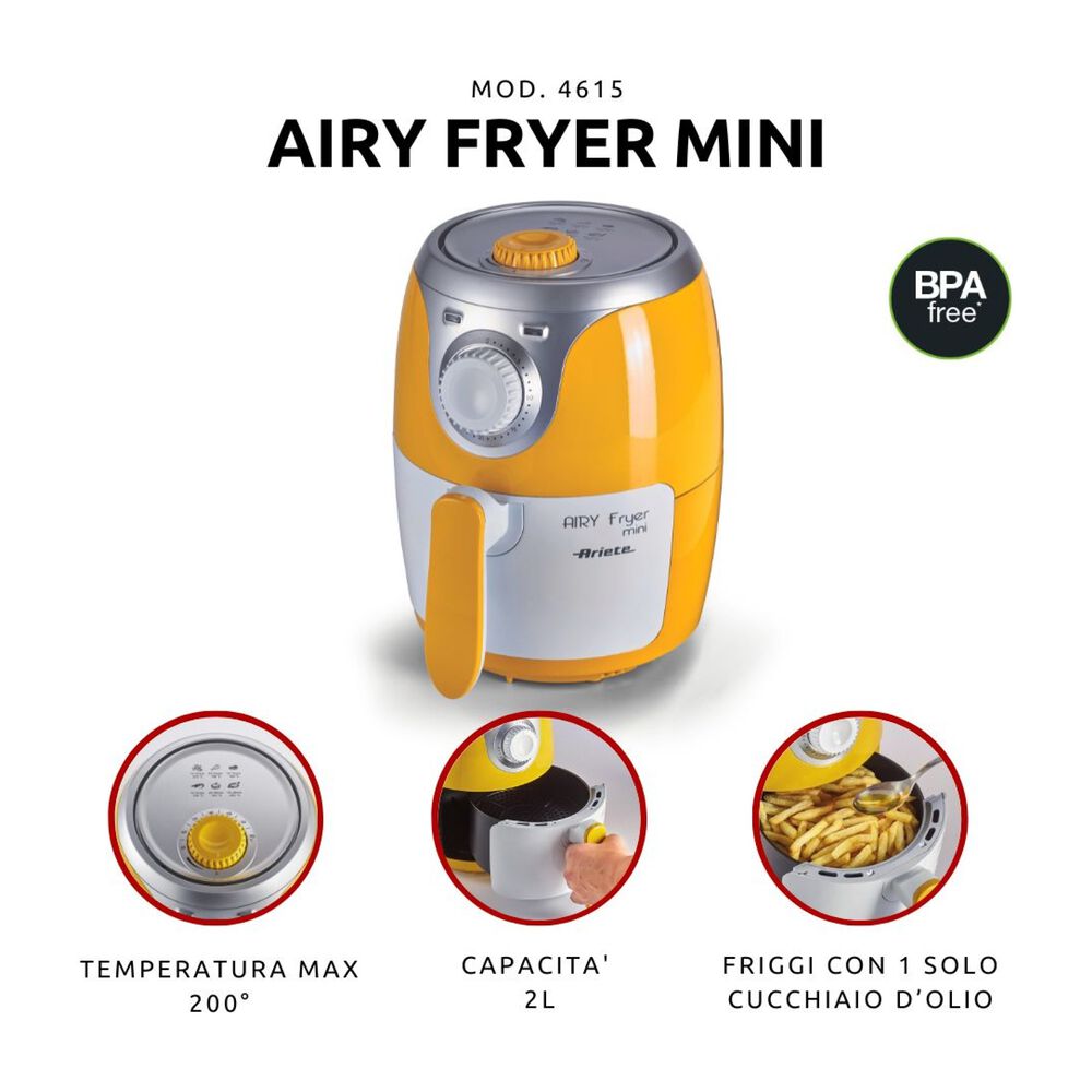 FRIGGITRICE AD ARIA ARIETE AIRY FRYER MINI, image number 1