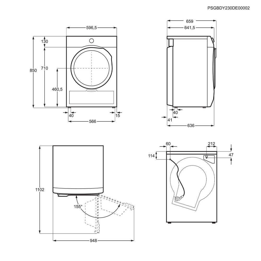 ASCIUGATRICE ELECTROLUX EW7H58GY A pompa di calore, 8 kg, profondit&agrave; 63,6 cm, 63 dB(A), BIANCO, Classe B - PRMG GRADING ROBN - 10%, image number 19