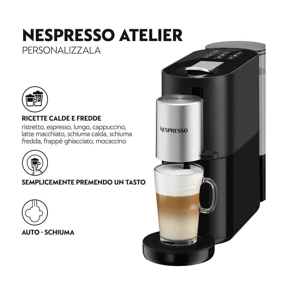 Nespresso Atelier XN8908K MACCHINA CAFF&Egrave; CAPSULE, Nero, image number 1