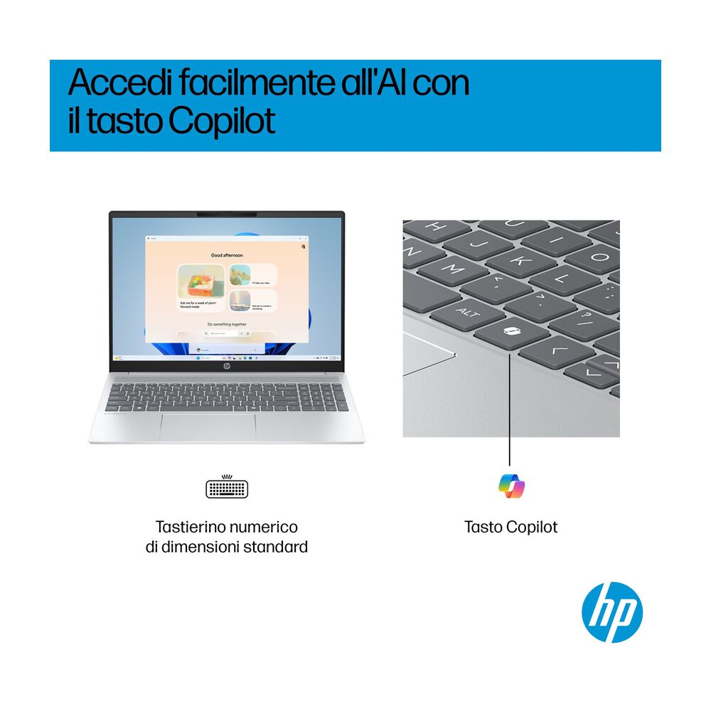 HP OMNIBOOK 5 AI 16-AF1033NL NOTEBOOK, 16 ", processore Intel&reg; Core Ultra 7 255U, Intel&reg;, RAM 32 GB, 1000 GB SSD, Grey, Windows 11 Home - PRMG GRADING OOBN - 10%, image number 4