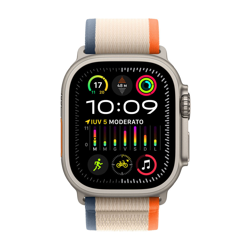 Watch Ultra 2 GPS + Cellular, Cassa 49 mm in titanio con Trail Loop arancione/beige-M/L - PRMG GRADING ROBN - 10%, image number 1