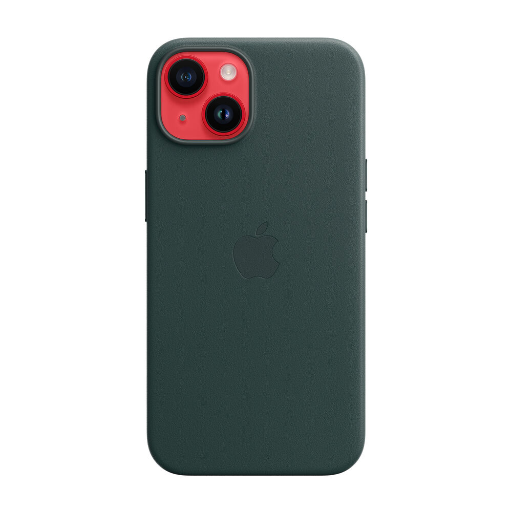 Custodia MagSafe in pelle per iPhone 14 - Verde foresta, image number 4