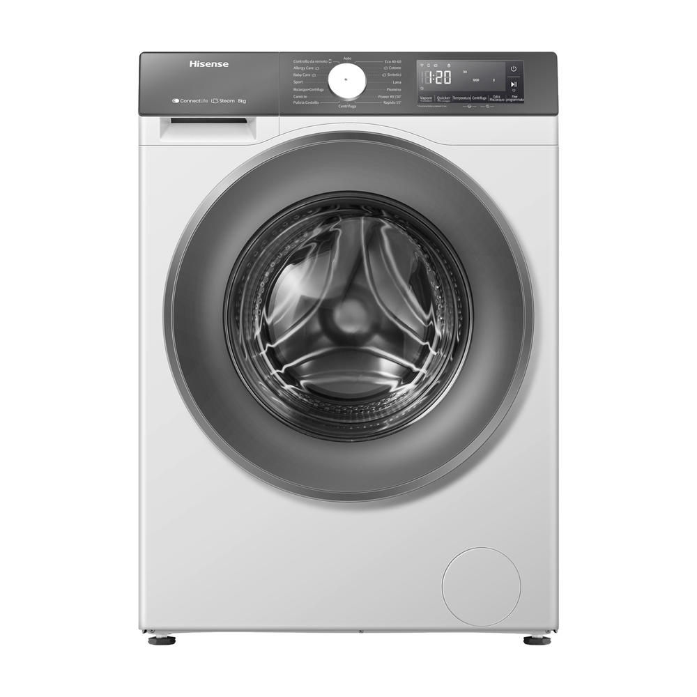 WF3S8043BW7 LAVATRICE, Caricamento frontale, 8 kg, 15 programmi, Profondit&agrave; 51 cm, Giri 1400 rpm, livello rumorosit&agrave; centrifuga 72 dB(A), Classe A - PRMG GRADING ROBN - 10%, image number 0