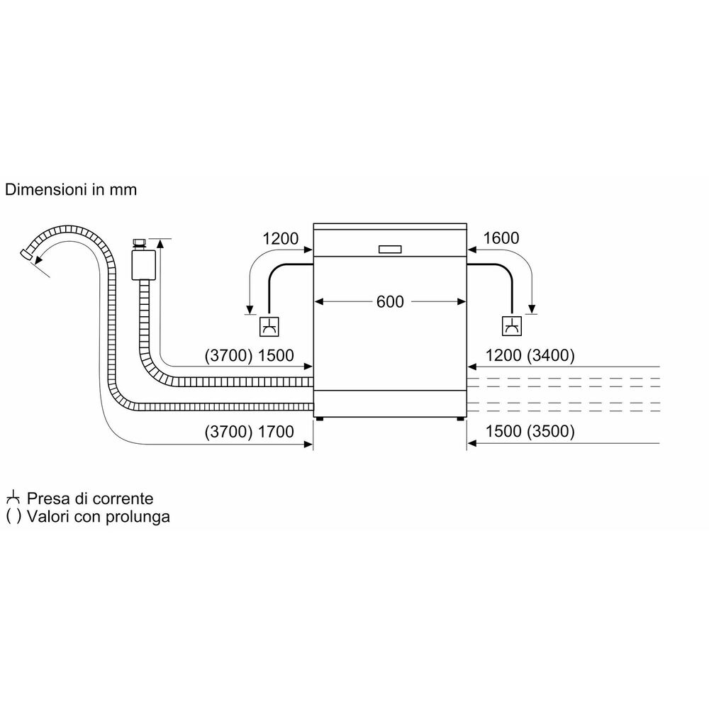 LAVASTOVIGLIE Libera installazione (FS) BOSCH SMS6ECC12E, Programmi 8, Dimensioni: L 60 cm, A 84,5 cm, P 60 cm, Rumorosit&agrave; 42 dB(A), Consumo di acqua 9 l, Acciaio nero anti-impronta, Classe A - PRMG GRADING ROBN - 10%, image number 3