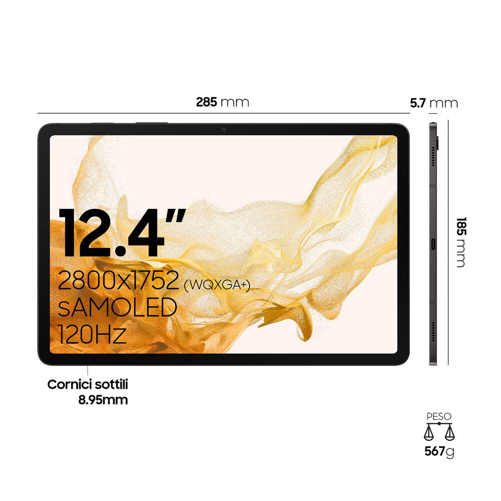  Tablet SAMSUNG Galaxy Tab S8+ WIFI, 128 GB, No, 12,4 pollici, image number 1