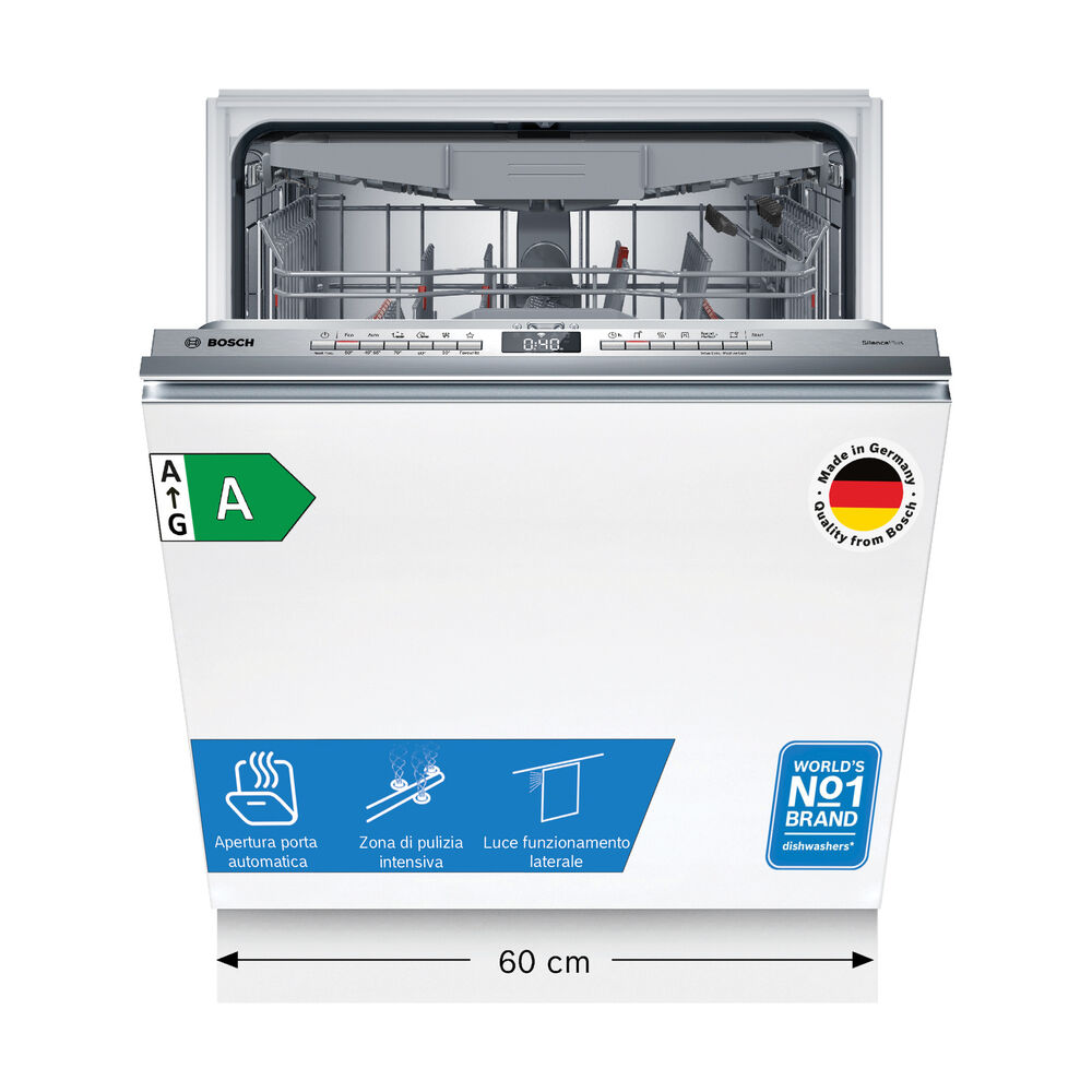 LAVASTOVIGLIE INCASSO Pannello frontale non in dotazione BOSCH SMH4ECX27E, Programmi 6, Dimensioni: L 59,8 cm, A 81,5 cm, P 55 cm, Rumorosit&agrave; 42 dB(A), Consumo di acqua 9 l, Classe A  - PRMG GRADING ROAN - 5%, image number 0