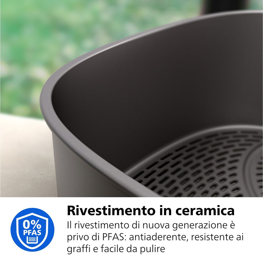 PHILIPS Airfryer Verticale Serie 4000 da 10L NA462/80 FRIGGITRICE AD ARIA, capacit&agrave; 10 l, Max potenza 2750 W, 6 programmi, da 40 &deg;C a 200 &deg;C, Bianco - PRMG GRADING ROCN - 15%, image number 12