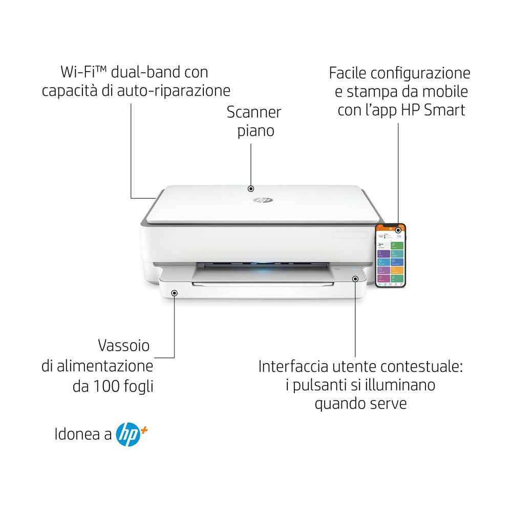 STAMPANTE ENVY 6030e Hp+, Inkjet, image number 3