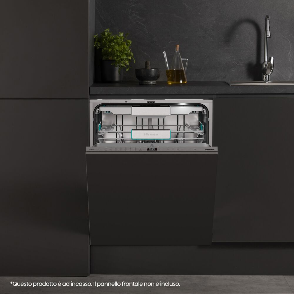 LAVASTOVIGLIE INCASSO Incasso built-in (BI) HISENSE HV693A65AD, Programmi 7, Dimensioni: L 59,5 cm, A 81,6 cm, P 55,5 cm, Rumorosit&agrave; 41 dB(A), Consumo di acqua 9,5 l, Bianco, Classe A - PRMG GRADING ROCN - 15%, image number 8