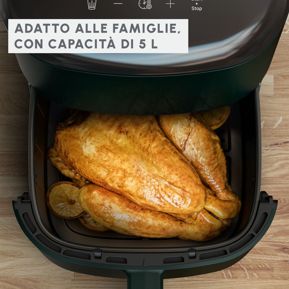 MOULINEX EasyFry Max EZ2453 FRIGGITRICE AD ARIA, capacit&agrave; 5 l, Max potenza 1500 W, Verde scuro - PRMG GRADING OOBN - 10%, image number 1