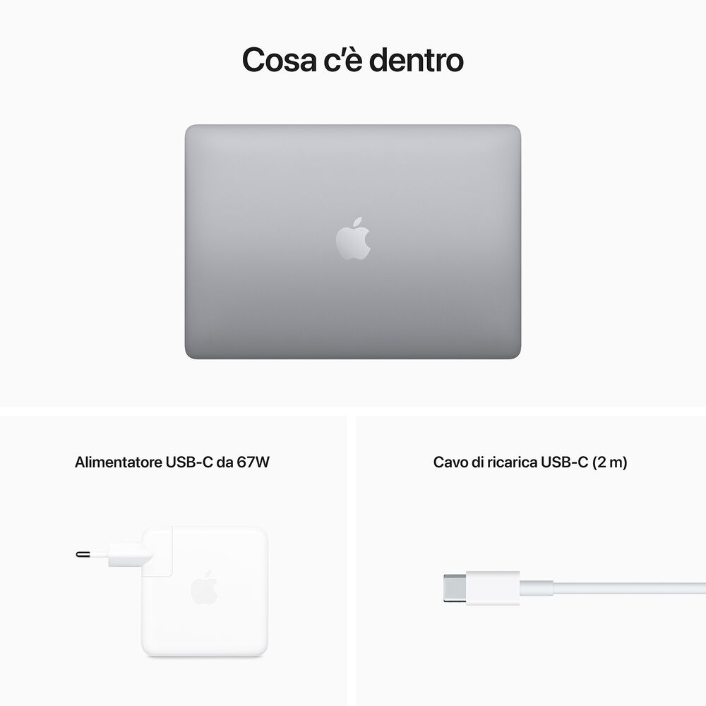 MB PRO MNEJ3T , 13,3 pollici, processore Apple, Apple GPU 10-core, 8 GB, SSD 512 GB, Gray, image number 8