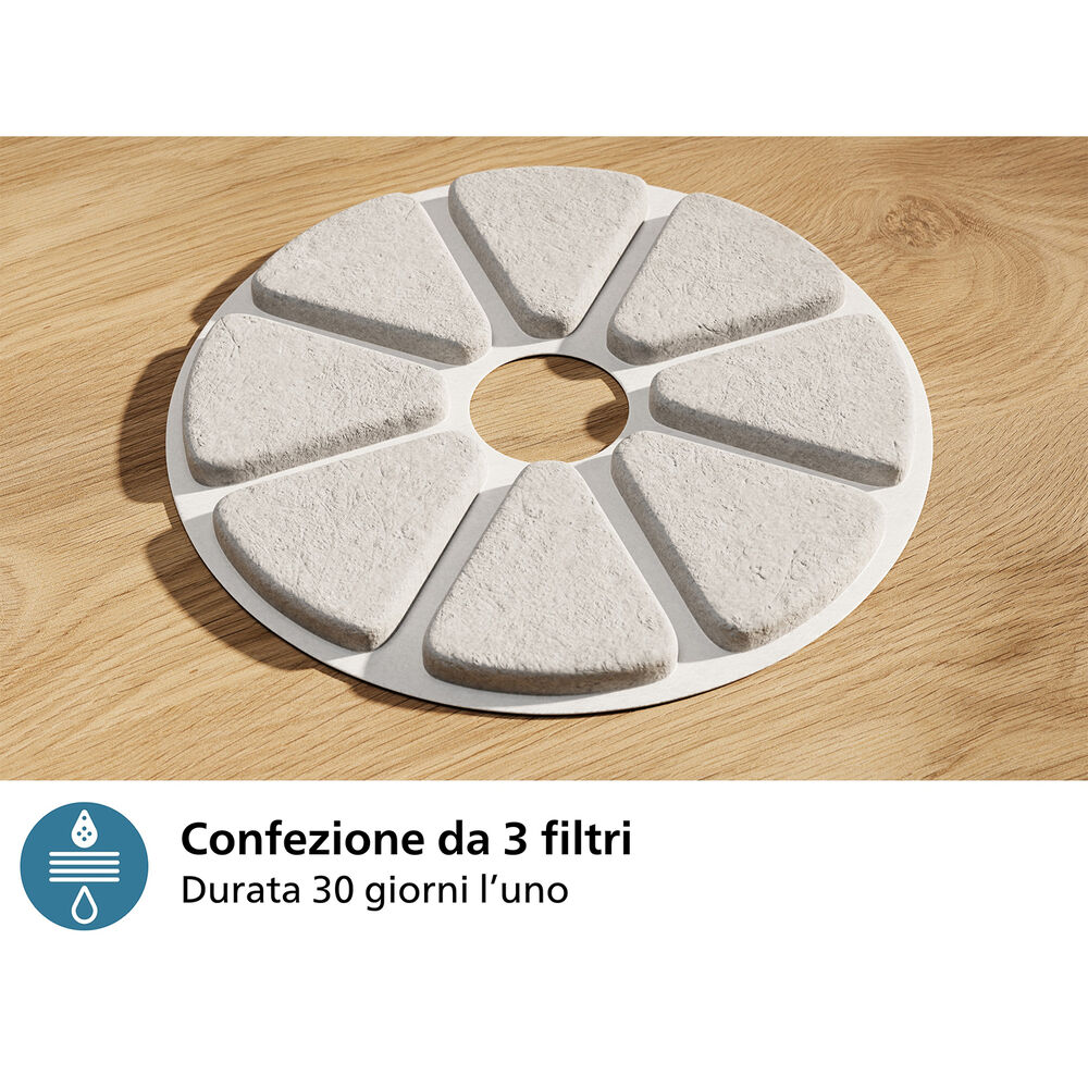 3x filtri ricambio fontanella d'acqua PAW0010/01, image number 2