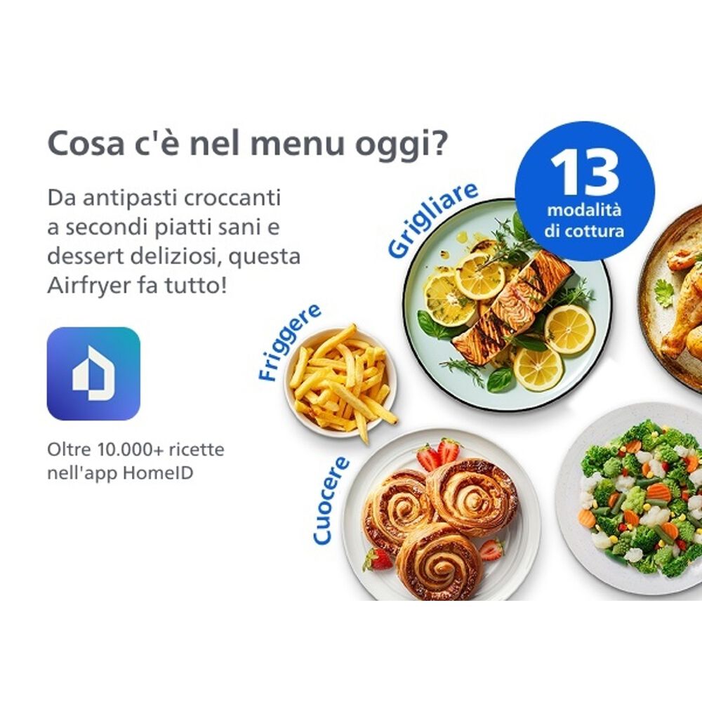 PHILIPS Airfryer Verticale Serie 4000 da 10L NA462/80 FRIGGITRICE AD ARIA, capacit&agrave; 10 l, Max potenza 2750 W, 6 programmi, da 40 &deg;C a 200 &deg;C, Bianco - PRMG GRADING ROCN - 15%, image number 3