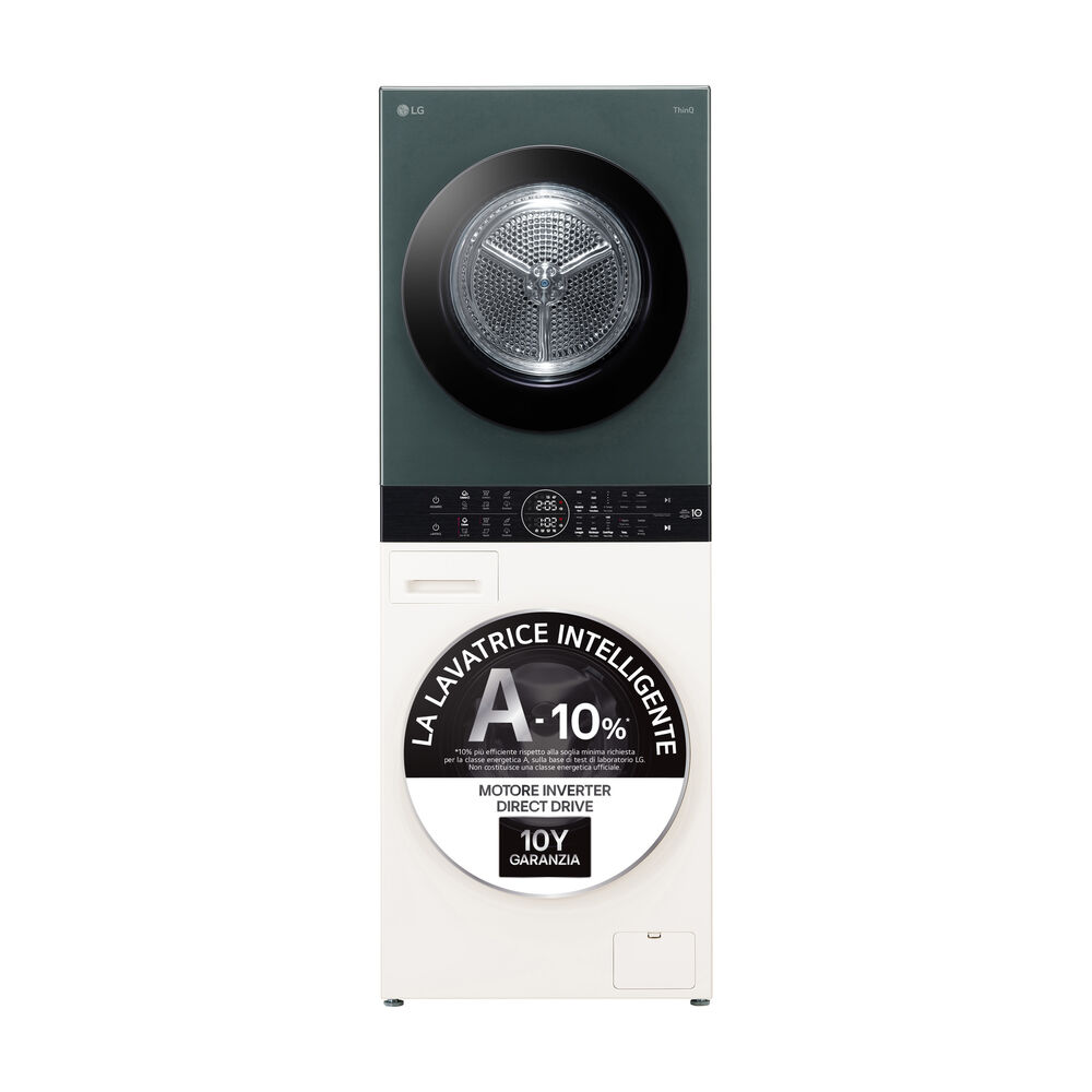 WashTower WT1210EGF LAVASCIUGA, Caricamento frontale, capacit&agrave; lavaggio 12 kg, capacit&agrave; asciugatura 10 kg, 10 programmi, Profondit&agrave; 66 cm, Giri 1400 rpm, Beige Green, Classe A - PRMG GRADING ROCN - 15%, image number 7