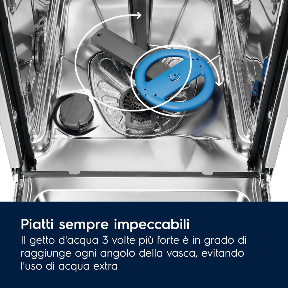 LAVASTOVIGLIE INCASSO Pannello frontale non in dotazione ELECTROLUX EEZ68600W, Programmi 8, Dimensioni: L 59,6 cm, A 81,8 cm, P 56 cm, Rumorosit&agrave; 43 dB(A), Consumo di acqua 10,9 l, Bianco, Classe A - PRMG GRADING ROBN - 10%, image number 10