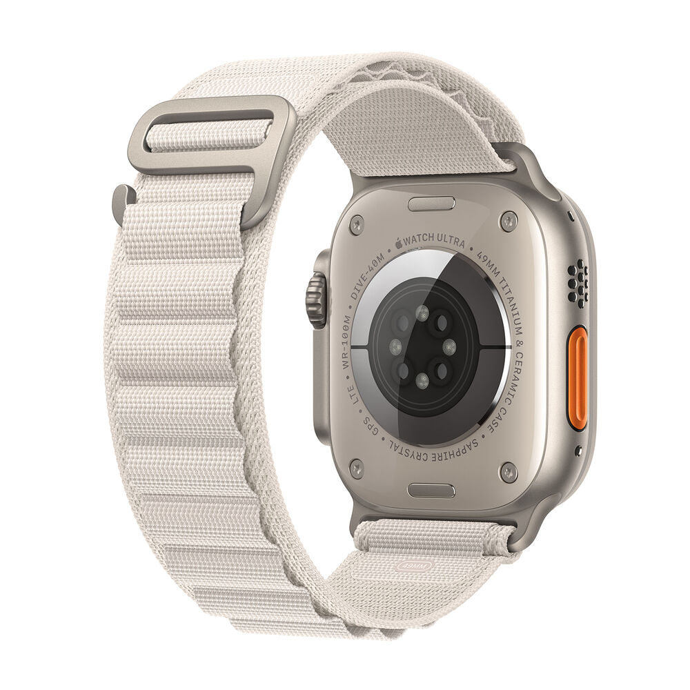 Watch Ultra GPS + Cellular, 49mm Cassa in titanio con Alpine Loop galassia - Medium, image number 3