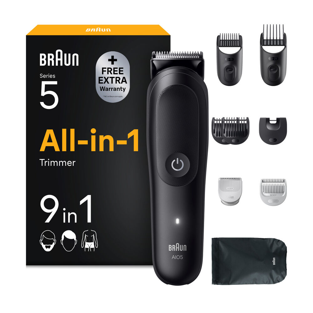 Regolabarba e capelli All-in-One Series 5, 14 livelli di taglio, lama skinguard, 7 pettini, 1 spazzola per la pulizia e 1 custodia - PRMG GRADING OOAN - 4.98%, image number 0