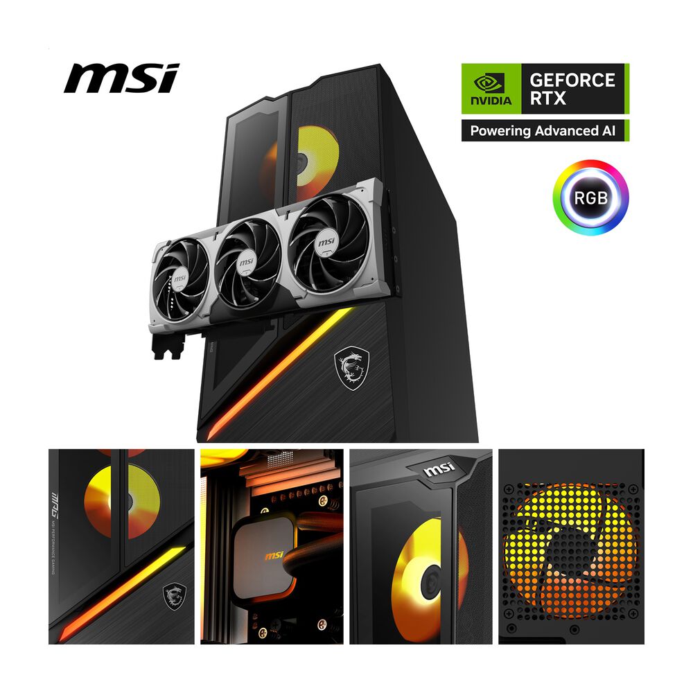 DESKTOP MPG Infinite Z3 X3D-101EU, AMD, Ryzen7 9800X3D, 4.7 GHz, GeForce RTX&trade; 5080, RAM 64 GB, 2000 GB SSD - PRMG GRADING OOBN - 10%, image number 5