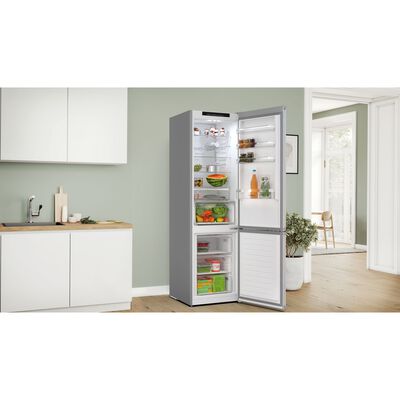 FRIGORIFERO COMBINATO KGN392LAG, Capacit&agrave; netta totale 363 l, Rumorosit&agrave;: 29 dB(A), 5 ripiani, Dimensioni: L 60 cm A 203 cm P 66,5 cm, Metal Look, Classe A - PRMG GRADING ROBN - 10%