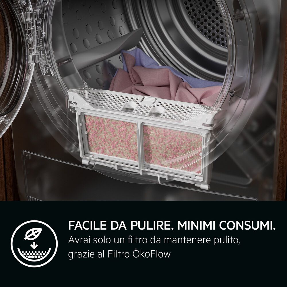 Asciugatrice AEG TR8HH9B, a pompa di calore, 9 Kg, profondit&agrave; 63,6 cm, programma Hygiene, Sistema filtrante: Easy Flow, Classe B - PRMG GRADING ROBN - 10%, image number 10
