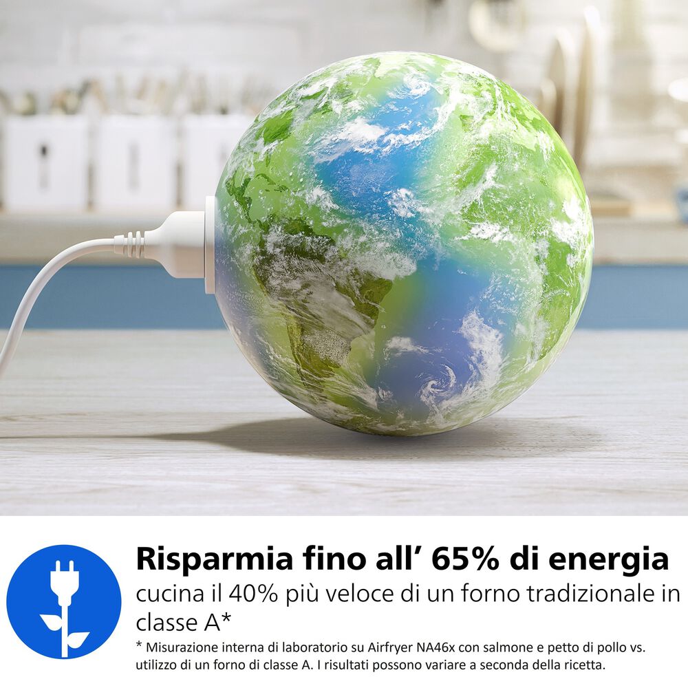 PHILIPS Airfryer Verticale Serie 4000 da 10L NA462/80 FRIGGITRICE AD ARIA, capacit&agrave; 10 l, Max potenza 2750 W, 6 programmi, da 40 &deg;C a 200 &deg;C, Bianco - PRMG GRADING ROCN - 15%, image number 5