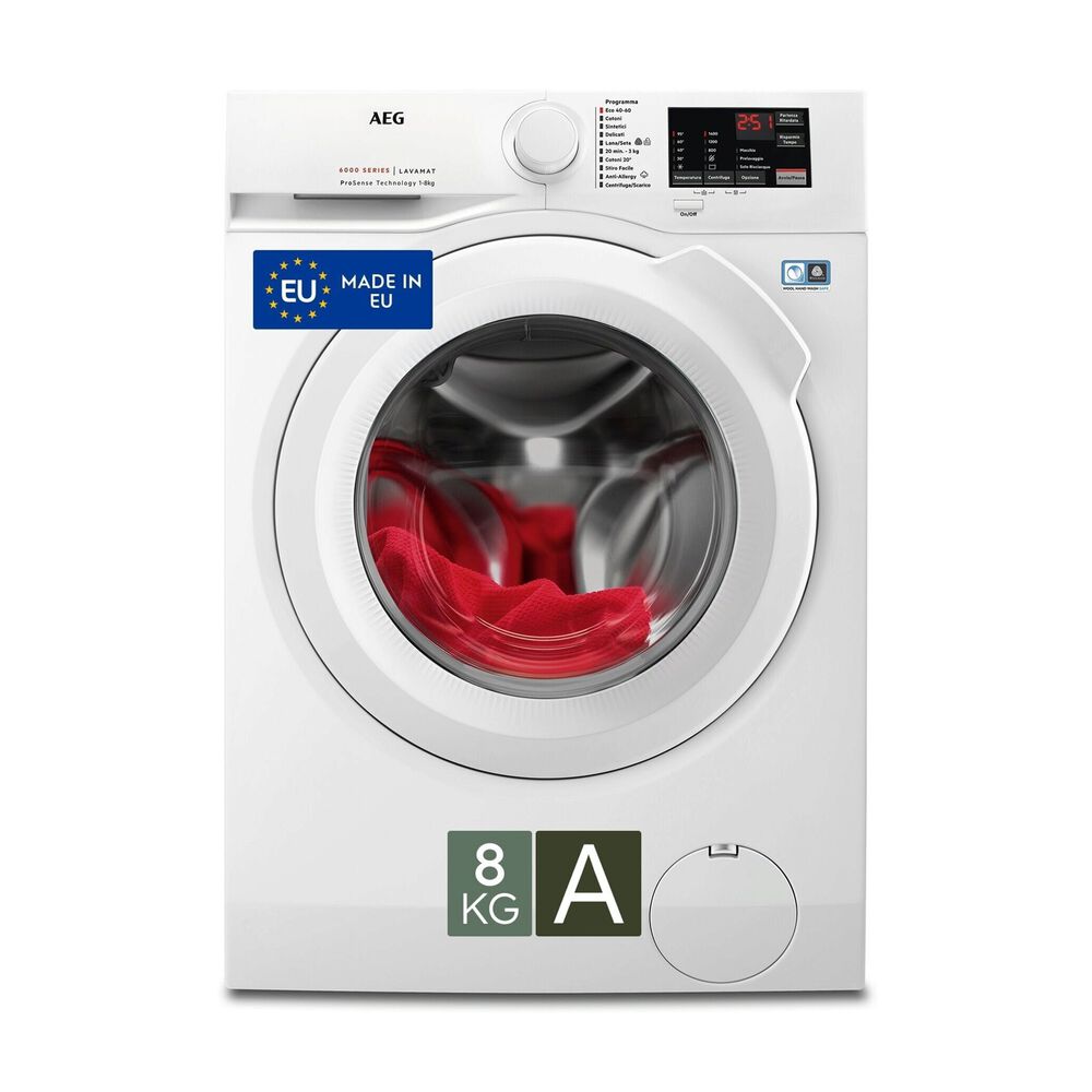 L6FBI48W LAVATRICE, Caricamento frontale, 8 kg, 54,7 cm, Classe A, image number 0