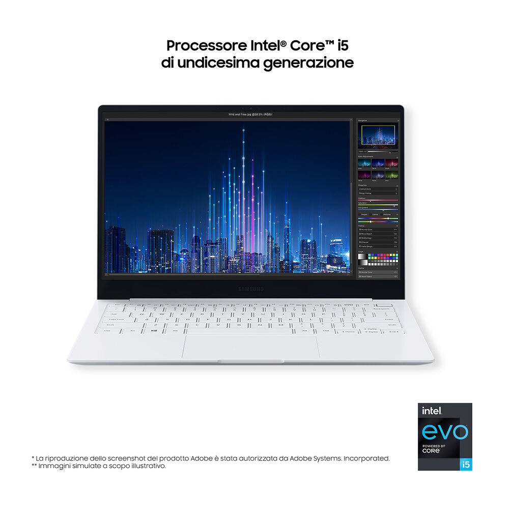 Galaxy Book Pro, 13,3 pollici, processore Intel® Core™ i5, INTEL Iris Xe Graphics, 8 GB, SSD 256 GB, Blue, image number 2