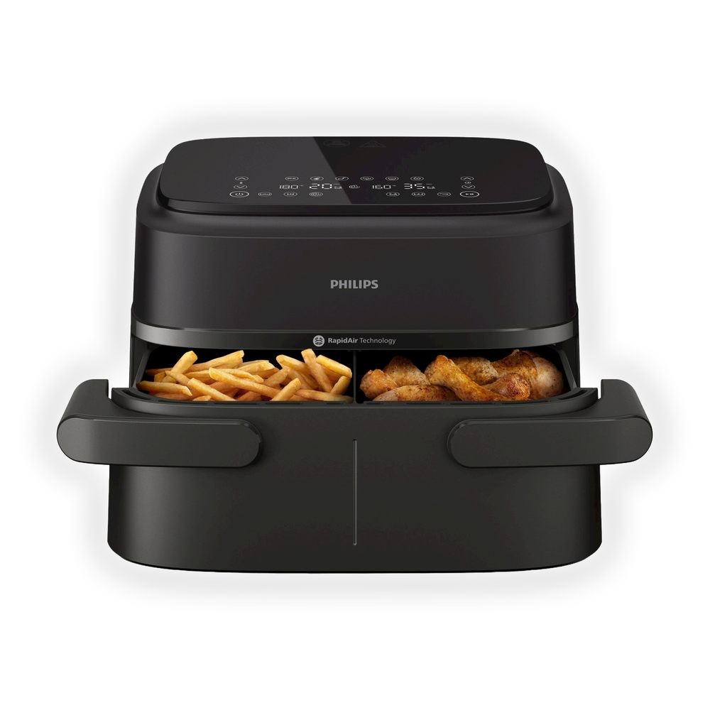 Airfryer Serie 1000 doppio cestello 7.1L NA150/00, image number 0