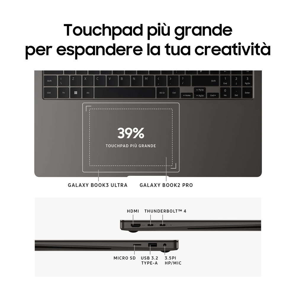 Galaxy Book3 Ultra, 16 pollici, processore Intel® Core™ i7, NVIDIA GeForce RTX 4050, 16 GB, SSD 512 GB, Graphite, image number 6