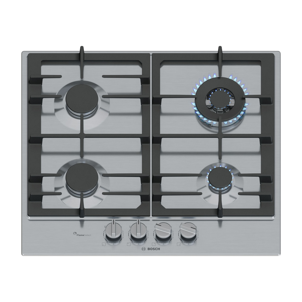 BOSCH PCH6A5I90 PIANO COTTURA GAS, 4 zone di cottura, dimensioni: L 58,2 cm, P 52 cm, piano in Acciaio inossidabile, Acciaio Inox - PRMG GRADING ROCN - 14.99%, image number 0