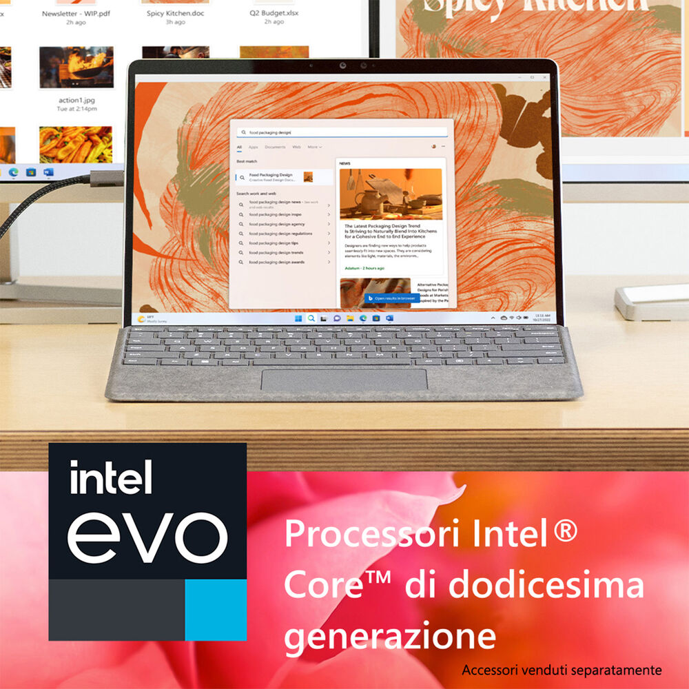 Surface Pro 9 – 13 convertibile 2 in 1, 13 pollici, processore Intel® Core™ i5, 8 GB, SSD 256 GB, Blue, image number 4