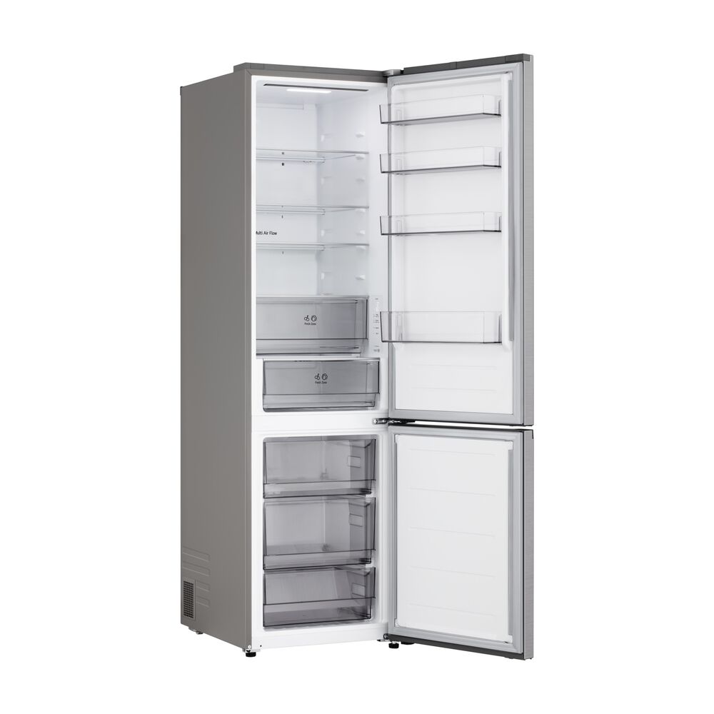 FRIGORIFERO COMBINATO LG GBBSJ20DPY, Capacit&agrave; netta totale 375 l, Rumorosit&agrave;: 35 dB(A), LAN wireless, 2 ripiani, Dimensioni: L 59,7 cm A 203 cm P 67,4 cm, Prime Silver, Classe D - PRMG GRADING ROBN - 10%, image number 3