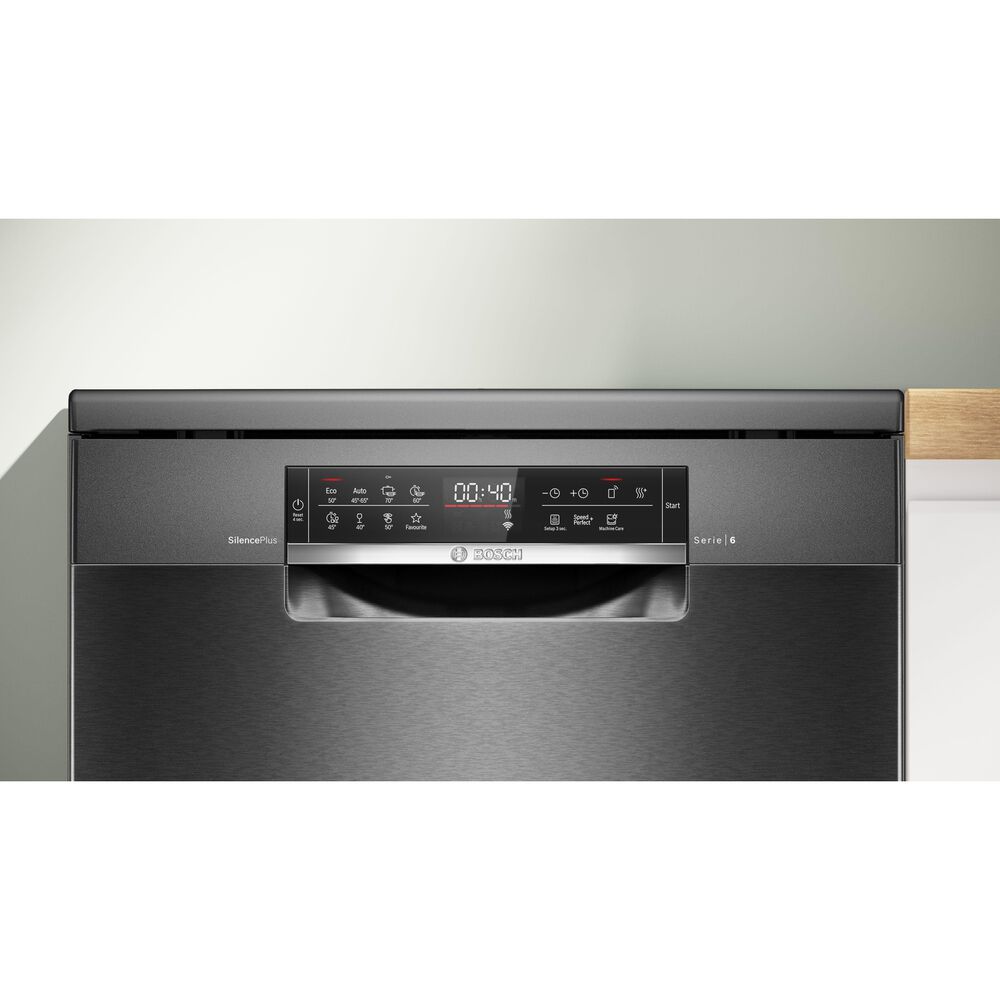 LAVASTOVIGLIE Libera installazione (FS) BOSCH SMS6ECC12E, Programmi 8, Dimensioni: L 60 cm, A 84,5 cm, P 60 cm, Rumorosit&agrave; 42 dB(A), Consumo di acqua 9 l, Acciaio nero anti-impronta, Classe A - PRMG GRADING ROBN - 10%, image number 6