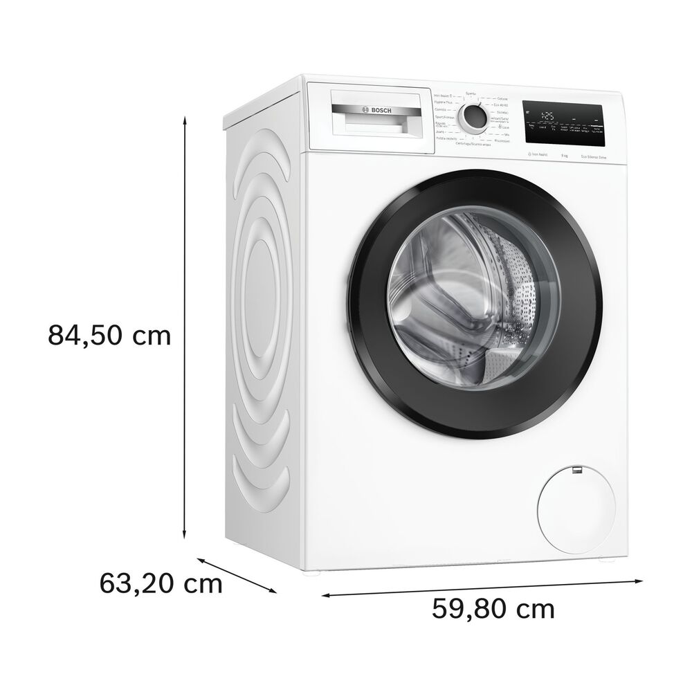 BOSCH WAN28229IT LAVATRICE, Caricamento frontale, 9 kg, 15 programmi, Profondit&agrave; 59 cm, Giri 1400 rpm, Bianco, livello rumorosit&agrave; centrifuga 72 dB(A), Classe A - PRMG GRADING ROCN - 15%, image number 12