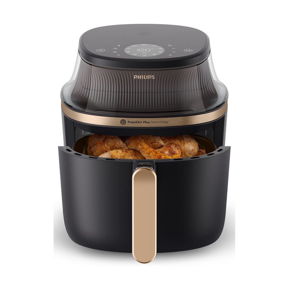 Airfryer Serie 3000 da 4.2L NA322/00 FRIGGITRICE AD ARIA, capacit&agrave; 4,2 l, Max potenza 1400 W, 12 programmi, da 40 &deg;C a 200 &deg;C, Nero/Bronzo - PRMG GRADING OOCN - 15%, image number 1