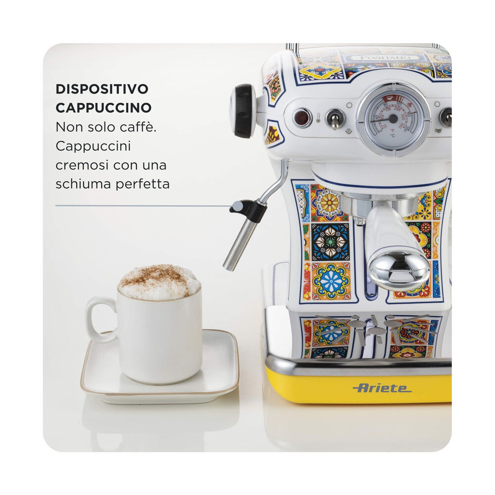 MACCHINA CAFF&Egrave; ESPRESSO ESPRESSO POSITANO, Compatibile con Macinato e Cialde, Pressione pompa 15 bar, Potenza 850 W, Serbatoio acqua 0,9 l, MULTICOLORE - PRMG GRADING OOCN - 15%, image number 3