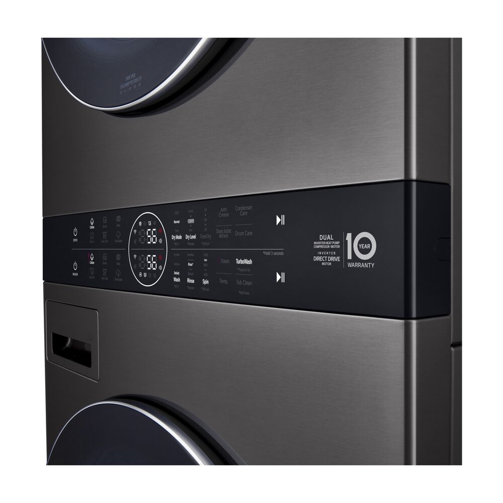 LG WT1716BBF LAVASCIUGA, Caricamento frontale, capacit&agrave; lavaggio 17 kg, capacit&agrave; asciugatura 16 kg, 6 programmi, Profondit&agrave; 77 cm, Giri 1100 rpm, Essence Black Steel, Classe E - PRMG GRADING ROBN - 10%, image number 4