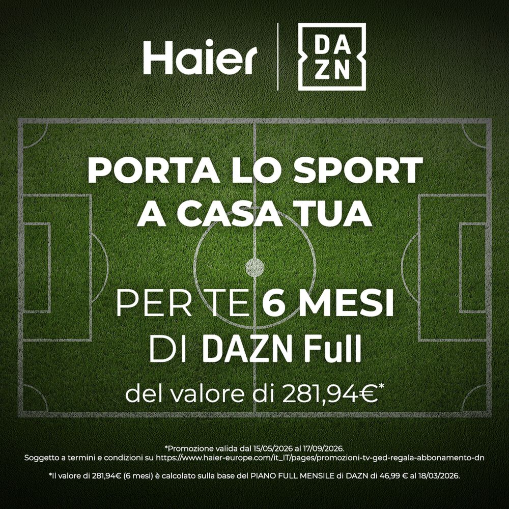 HAIER HWD120-B14367UIT LAVASCIUGA, Caricamento frontale, capacit&agrave; lavaggio 12 kg, capacit&agrave; asciugatura 8 kg, 14 programmi, Profondit&agrave; 67 cm, Giri 1400 rpm, Bianco, Argento, Classe D, Abbonamento DAZN Full 6 mesi incluso - PRMG GRADING ROAN - 4.99%, image number 1