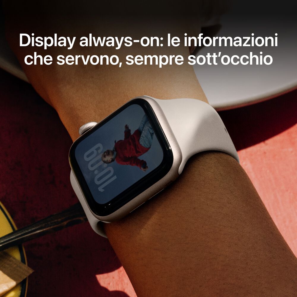 APPLE Watch SE 3 GPS, Cassa 44 mm in alluminio mezzanotte con Cinturino Sport mezzanotte-S/M - PRMG GRADING ROBN - 10%, image number 4