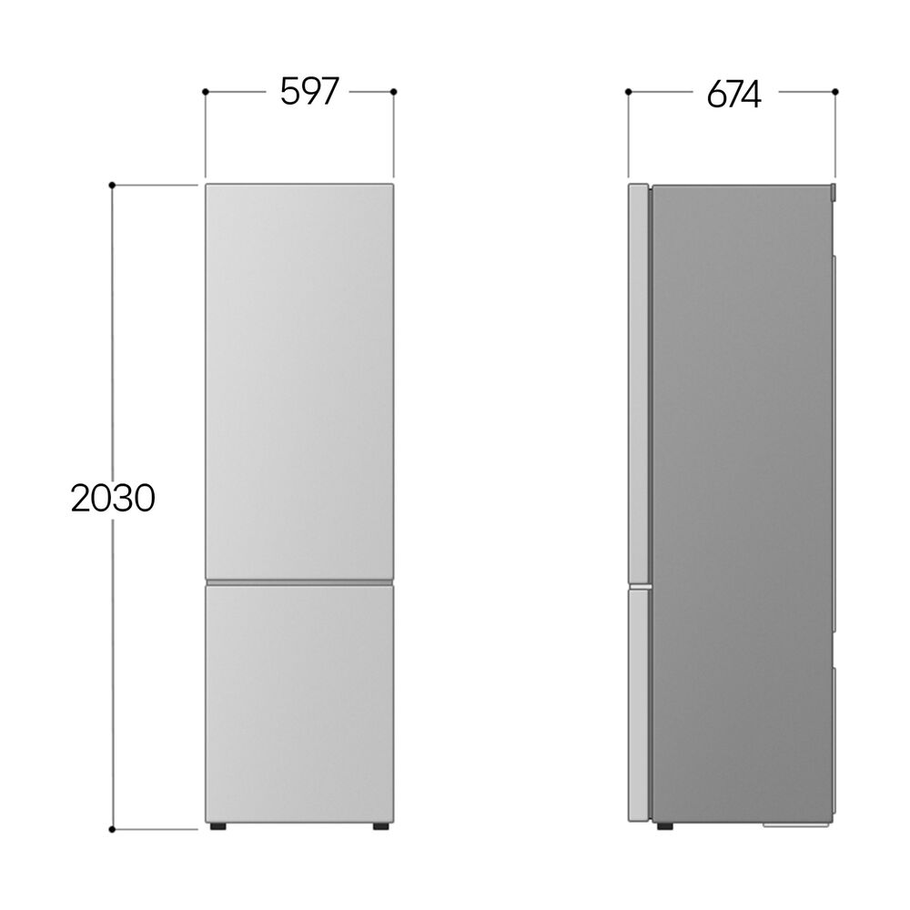 FRIGORIFERO COMBINATO LG GBBSJ20DPY, Capacit&agrave; netta totale 375 l, Rumorosit&agrave;: 35 dB(A), LAN wireless, 2 ripiani, Dimensioni: L 59,7 cm A 203 cm P 67,4 cm, Prime Silver, Classe D - PRMG GRADING ROBN - 10%, image number 16