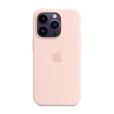Custodia MagSafe in silicone per iPhone 14 Pro - Rosa creta 