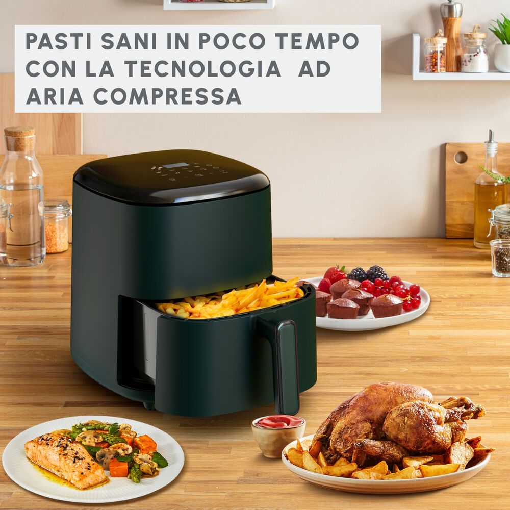 MOULINEX EasyFry Max EZ2453 FRIGGITRICE AD ARIA, capacit&agrave; 5 l, Max potenza 1500 W, Verde scuro - PRMG GRADING OOBN - 10%, image number 2