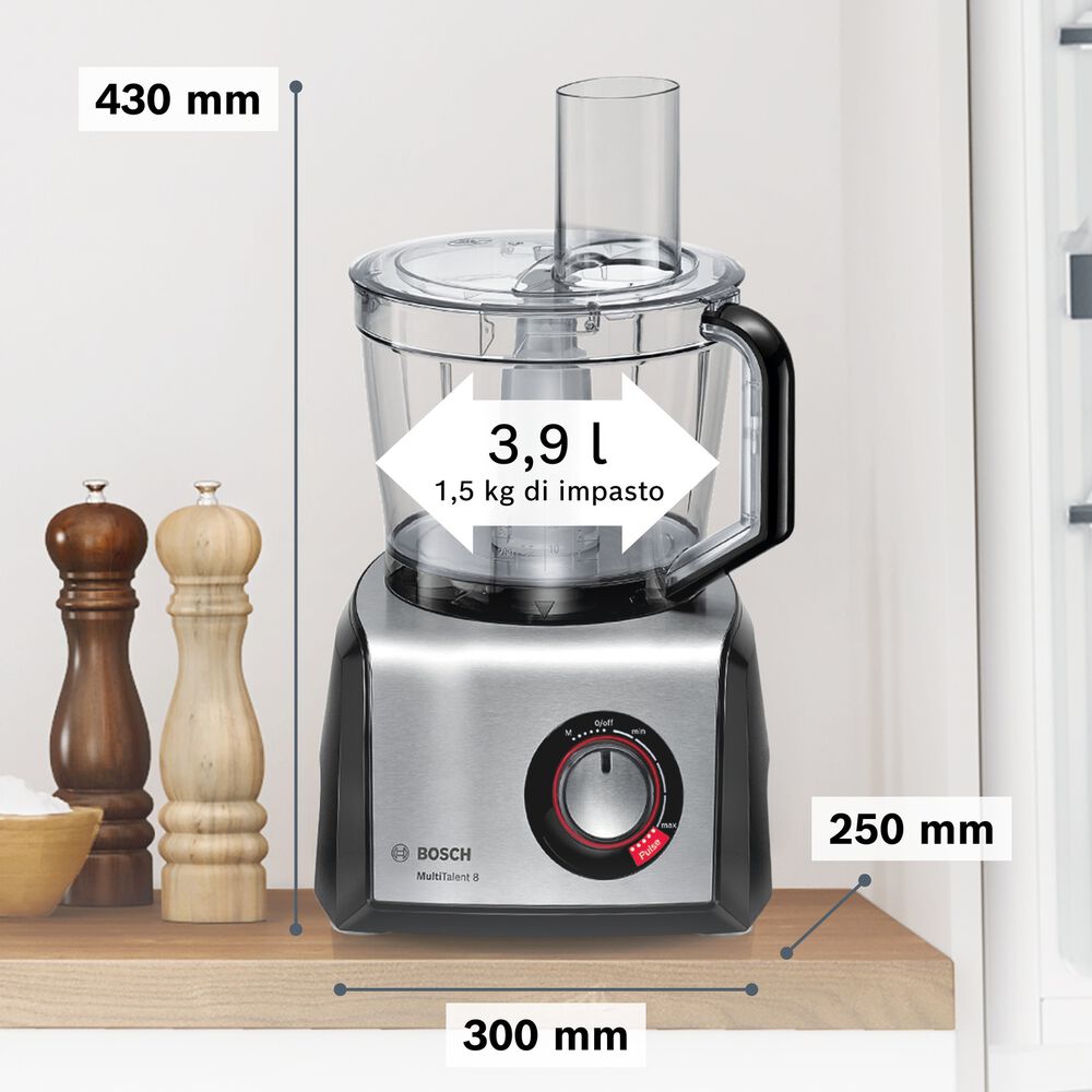  ROBOT DA CUCINA BOSCH MC812M844, capacit&agrave; della ciotola 3,9 Liter, 1250 W, Nero/Inox, image number 10