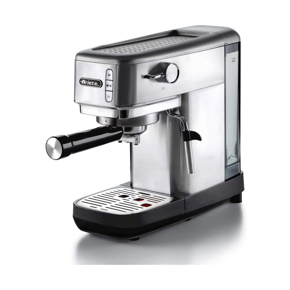 MACCHINA CAFF&Eacute; CAFFE ESPRESSO SLIM METAL, Compatibile con Macinato e Cialde, Pressione pompa 15 bar, Potenza 1300 W, Serbatoio acqua 1,1 l, Disattivazione automatica, METAL - PRMG GRADING OOBN - 10%, image number 1