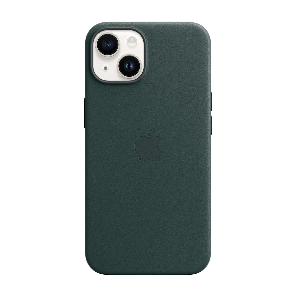 Custodia MagSafe in pelle per iPhone 14 - Verde foresta, image number 3