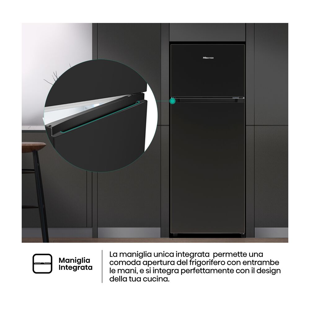 FRIGORIFERO DOPPIA PORTA RT267D4ABE, dimensioni 55 cm x 143.6 cm x 54.2 cm, capacit&agrave; netta totale 206 litri, nero, classe E - PRMG GRADING ROCN - 14.99%, image number 2